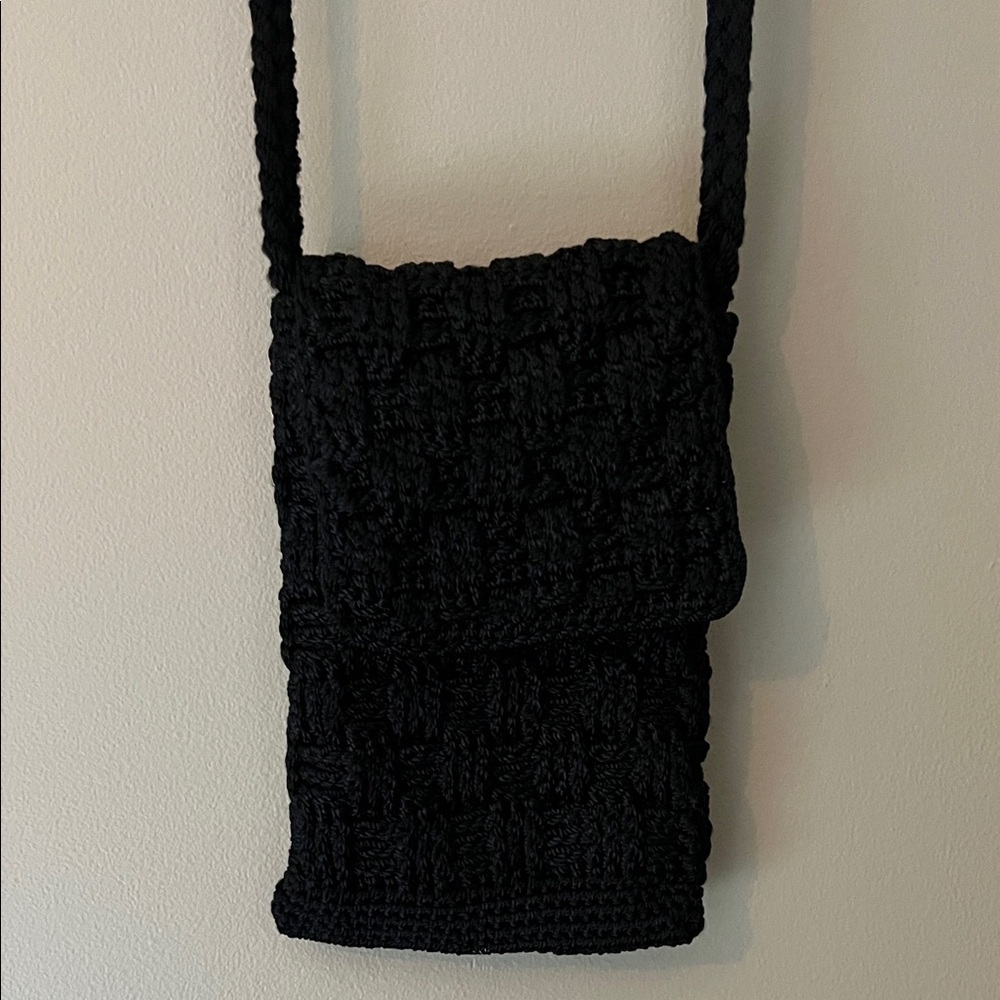 The Sak Black Crochet Mini Crossbody bag
